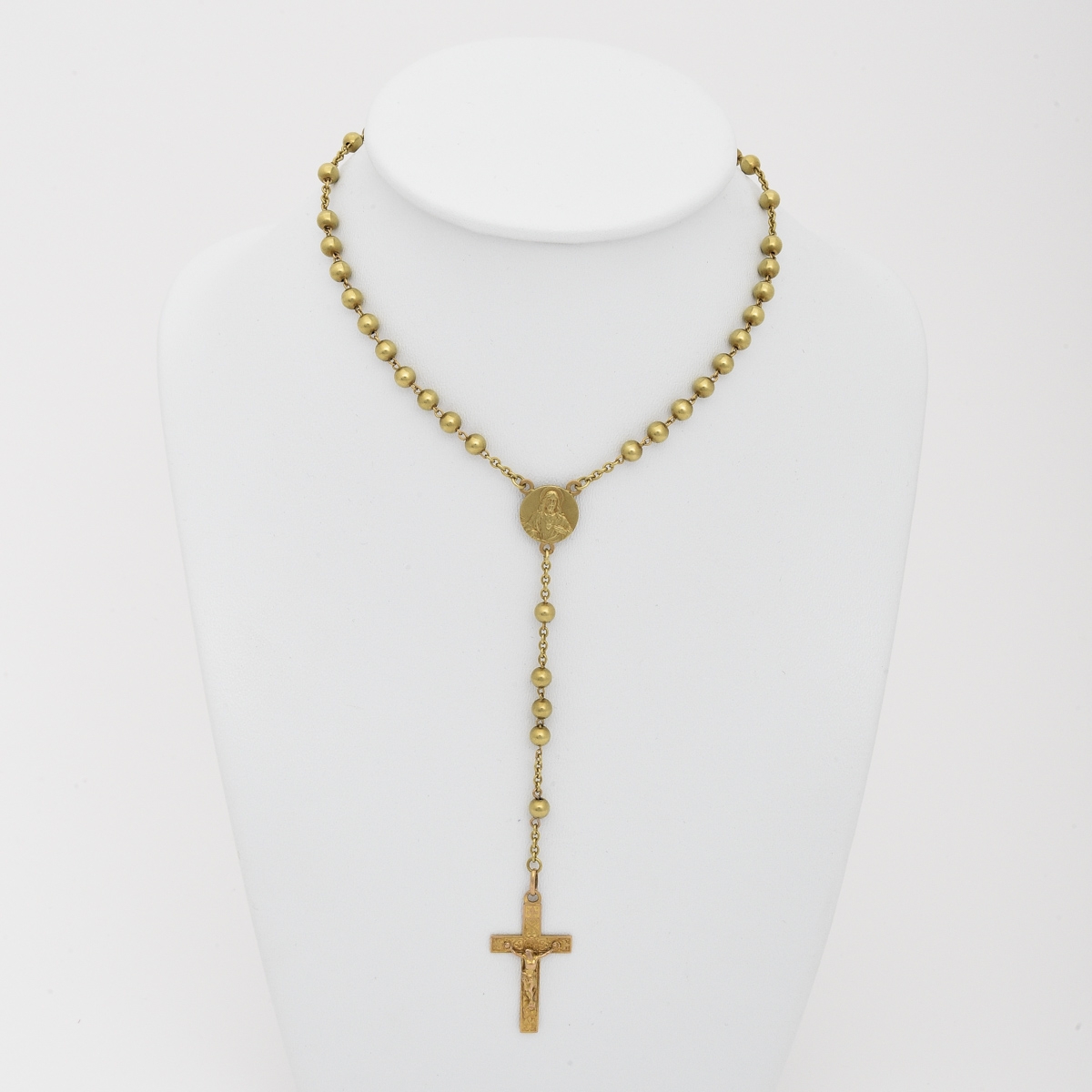 antique gold rosary