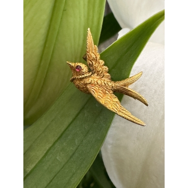 The Swallow that made spring Brooch